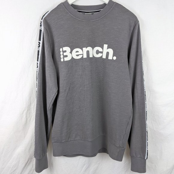 Bench Tops - 2 for $20 Bench Grey Logo Sleeve Sweatshirt Size M